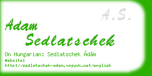 adam sedlatschek business card