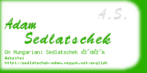 adam sedlatschek business card